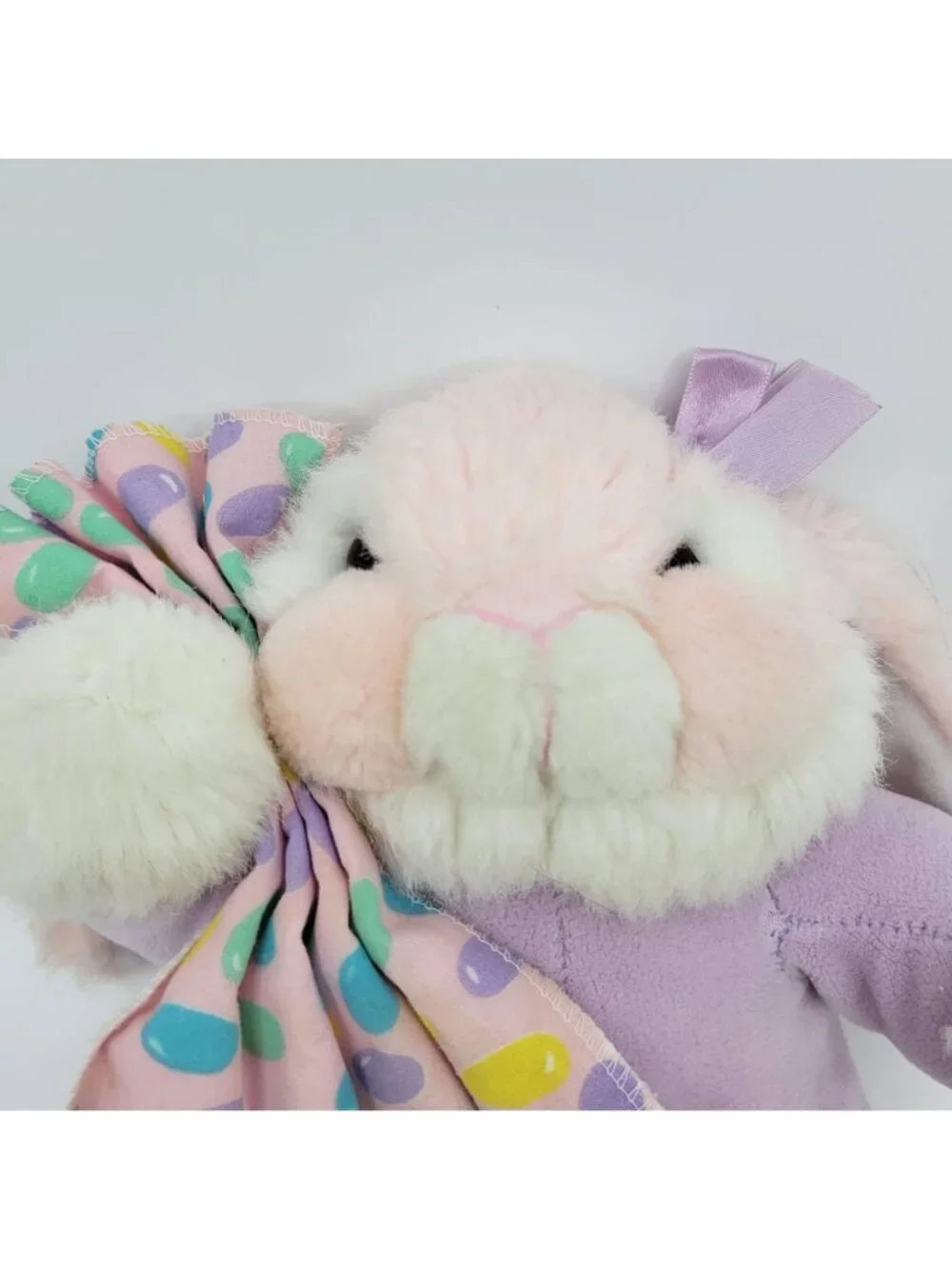 Commonwealth Bunny Plush with Purple PJs and Pink Rabbit Slippers & Blanket